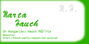 marta hauch business card